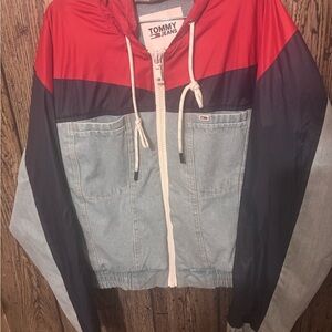 Tommy Hilfiger Red and Blue Jacket fame Jacket